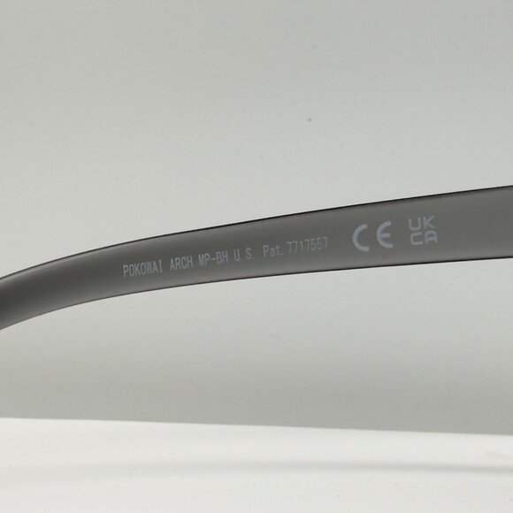 Maui Jim Pokowai Arch B439-11M Translucent Grey Sunglasses Polarized Blue Lens - Picture 10 of 12